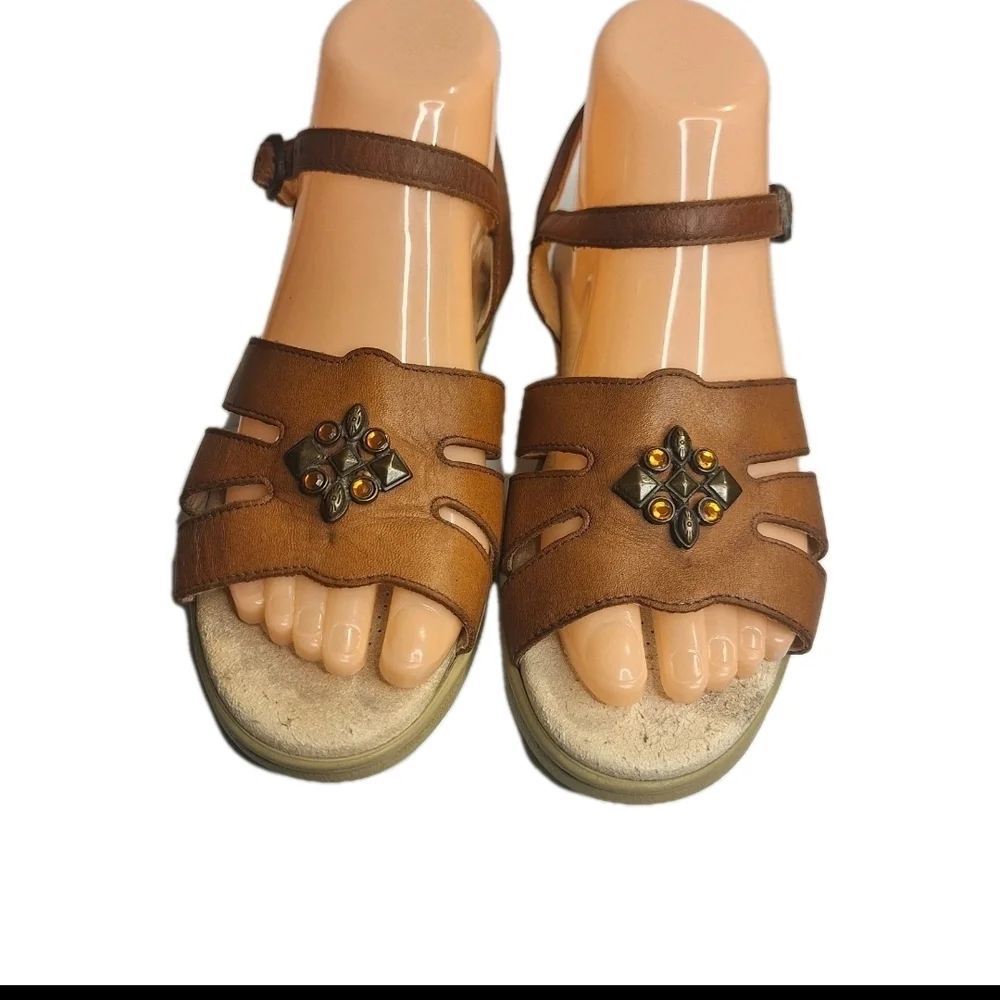 SAS Helena Tripad Comfort Tan Leather Women's Sandals. Size 7 M